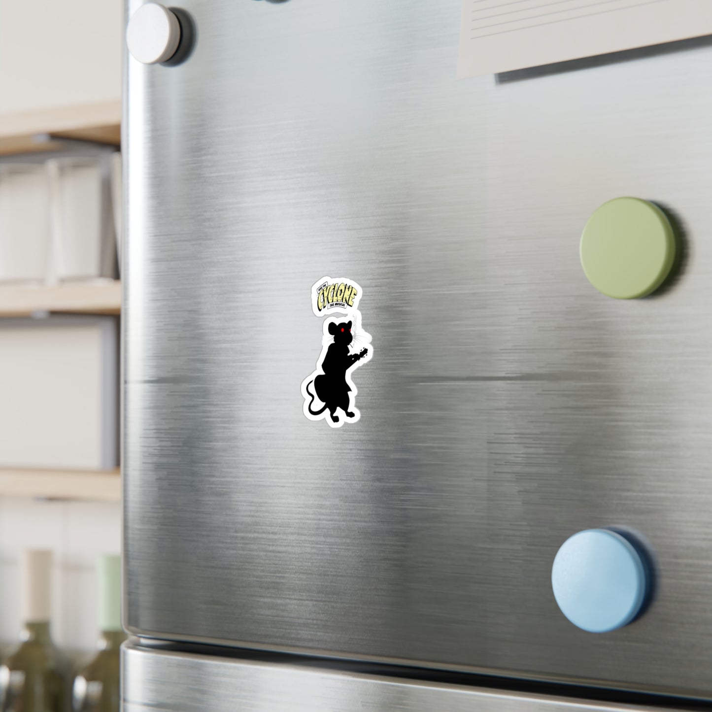 RiDE THE CYCLONE - Virgil the Rat Rocking Out - Vinyl Decal Sticker