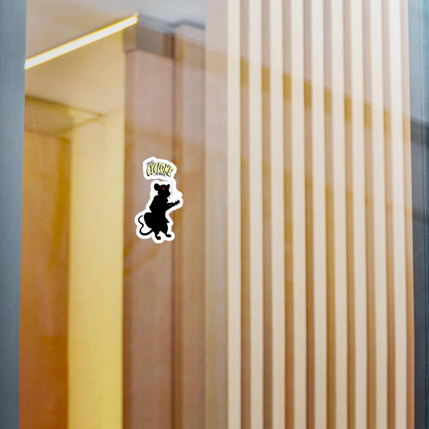 RiDE THE CYCLONE - Virgil the Rat Rocking Out - Vinyl Decal Sticker