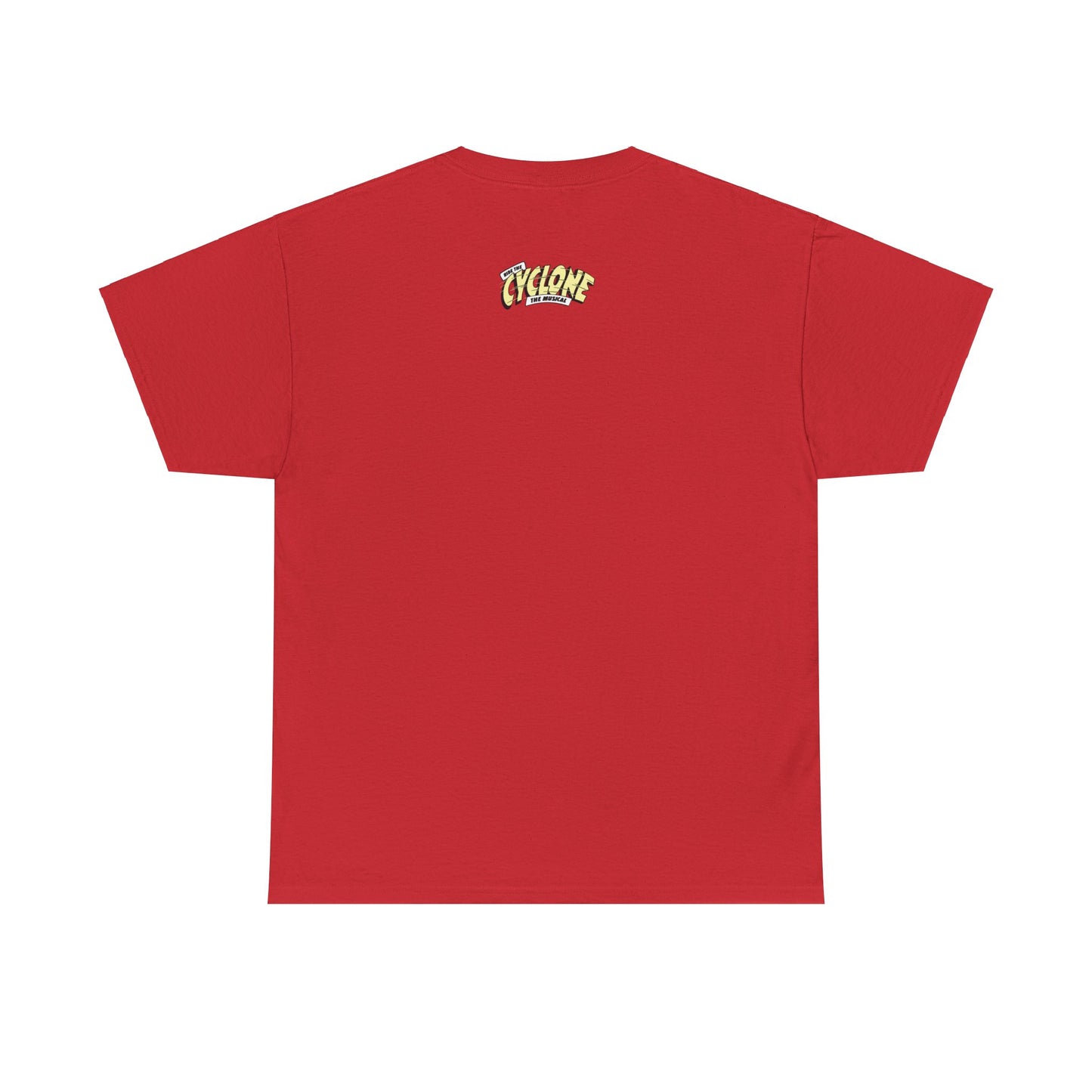 RIDE THE CYCLONE, 09-14-6:PM, BLACK LETTERS, Unisex Heavy Cotton Tee