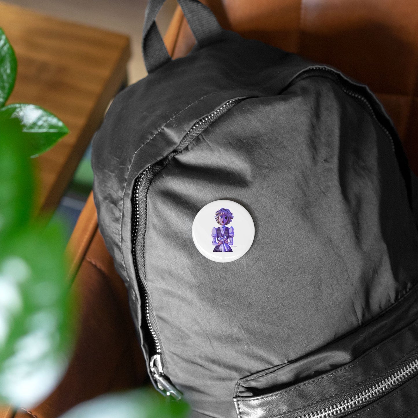 RIDE THE CYCLONE, Jane Doe Button Pin - Cute Retro Design for Jackets & Bags