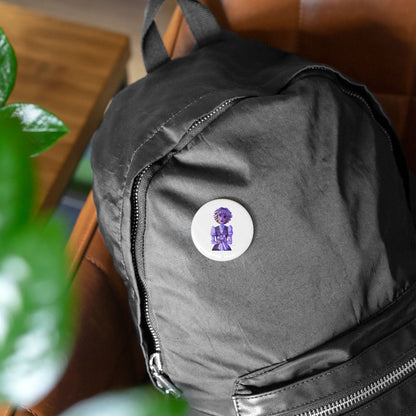 RIDE THE CYCLONE, Jane Doe Button Pin - Cute Retro Design for Jackets & Bags