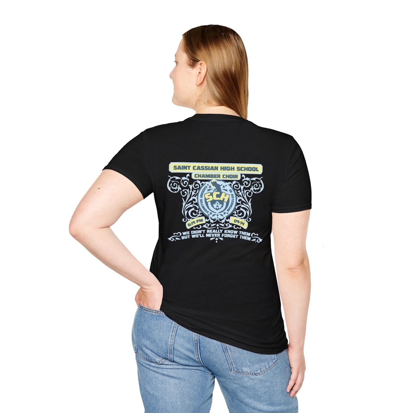 RIDE THE CYCLONE, ST. CASSIAN, DARK SHIRT, Unisex Softstyle T-Shirt