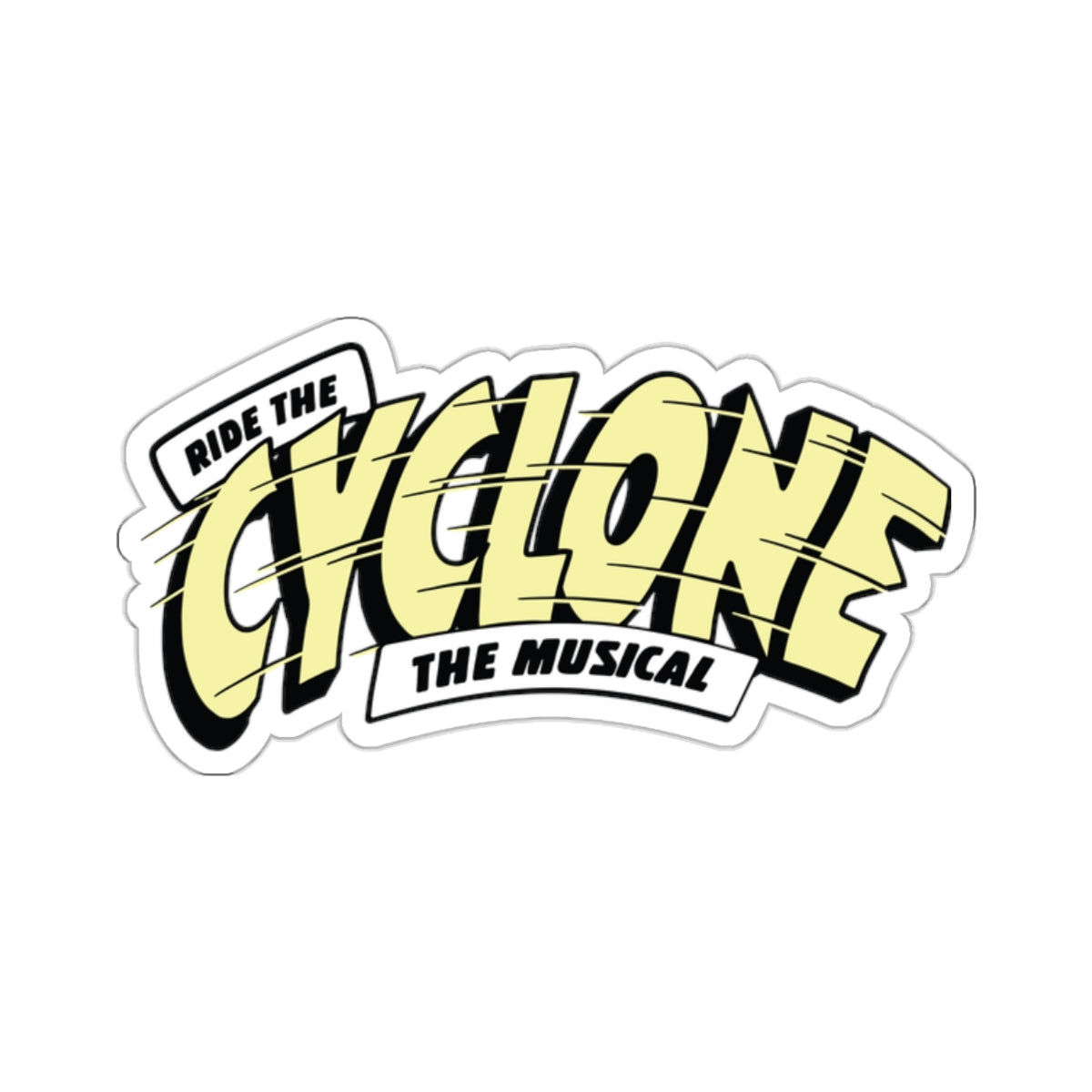 RIDE THE CYCLONE, LOGO, Kiss-Cut Stickers