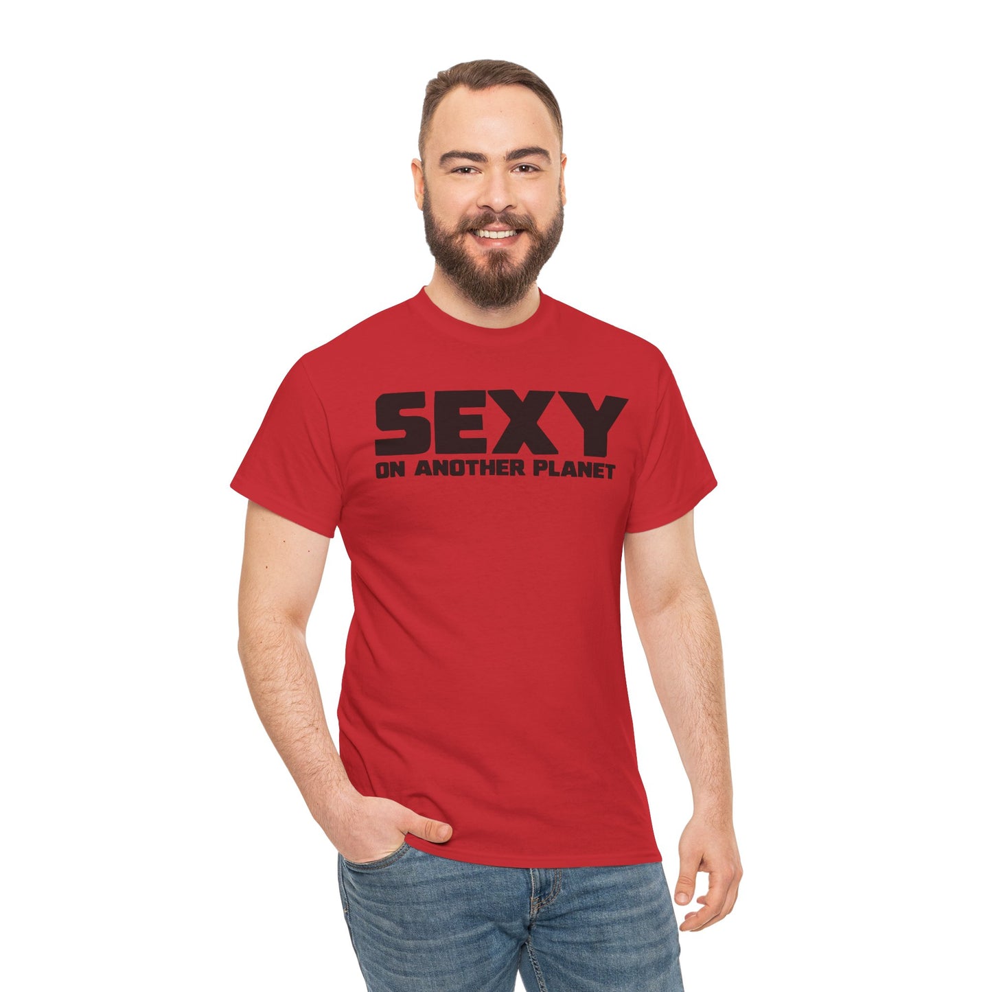 RIDE THE CYCLONE, SEXY ON ANOTHER PLANET, BLACK LETTERS, Unisex Heavy Cotton Tee