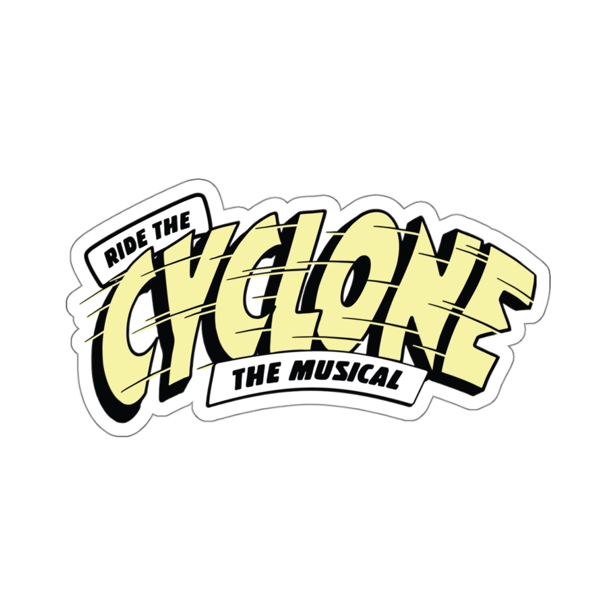 RIDE THE CYCLONE, LOGO, Kiss-Cut Stickers