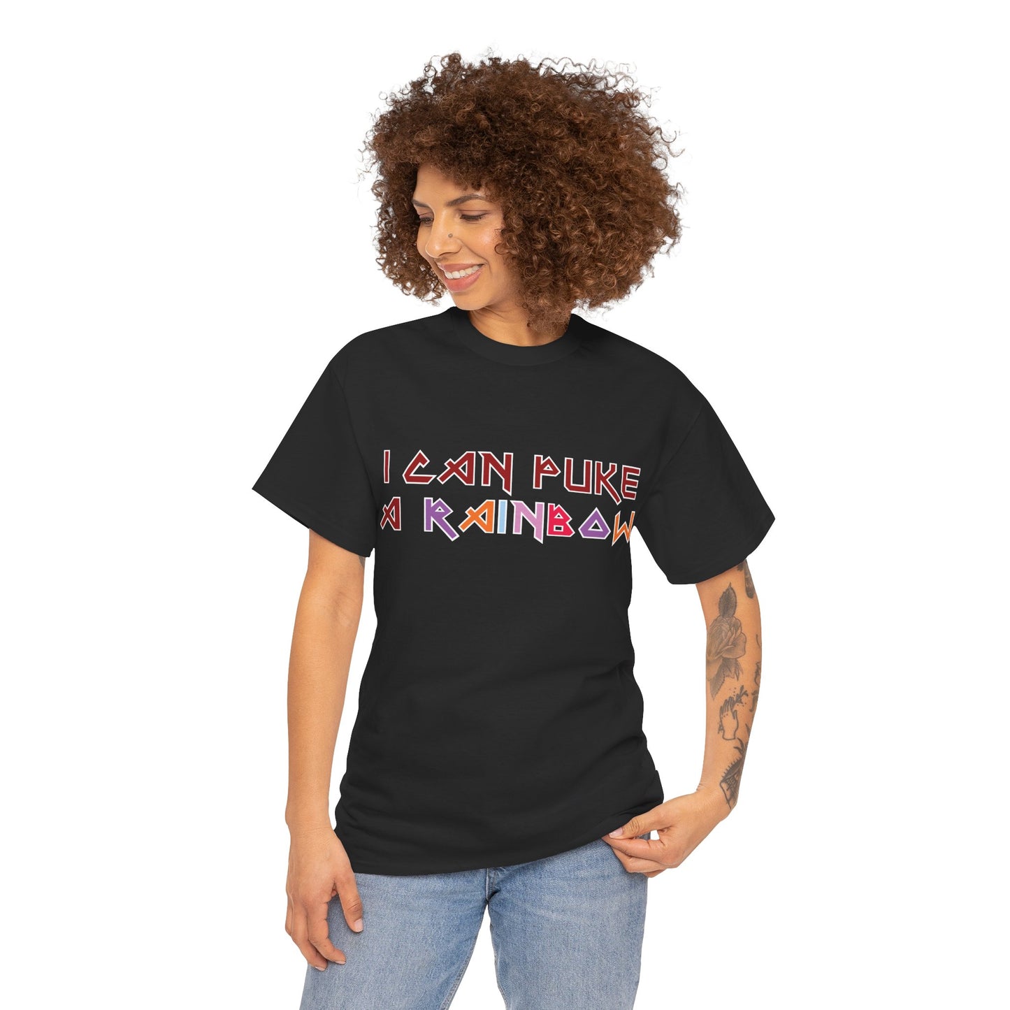 RIDE THE CYCLONE, I CAN PUKE A RAINBOW, Unisex Heavy Cotton Tee