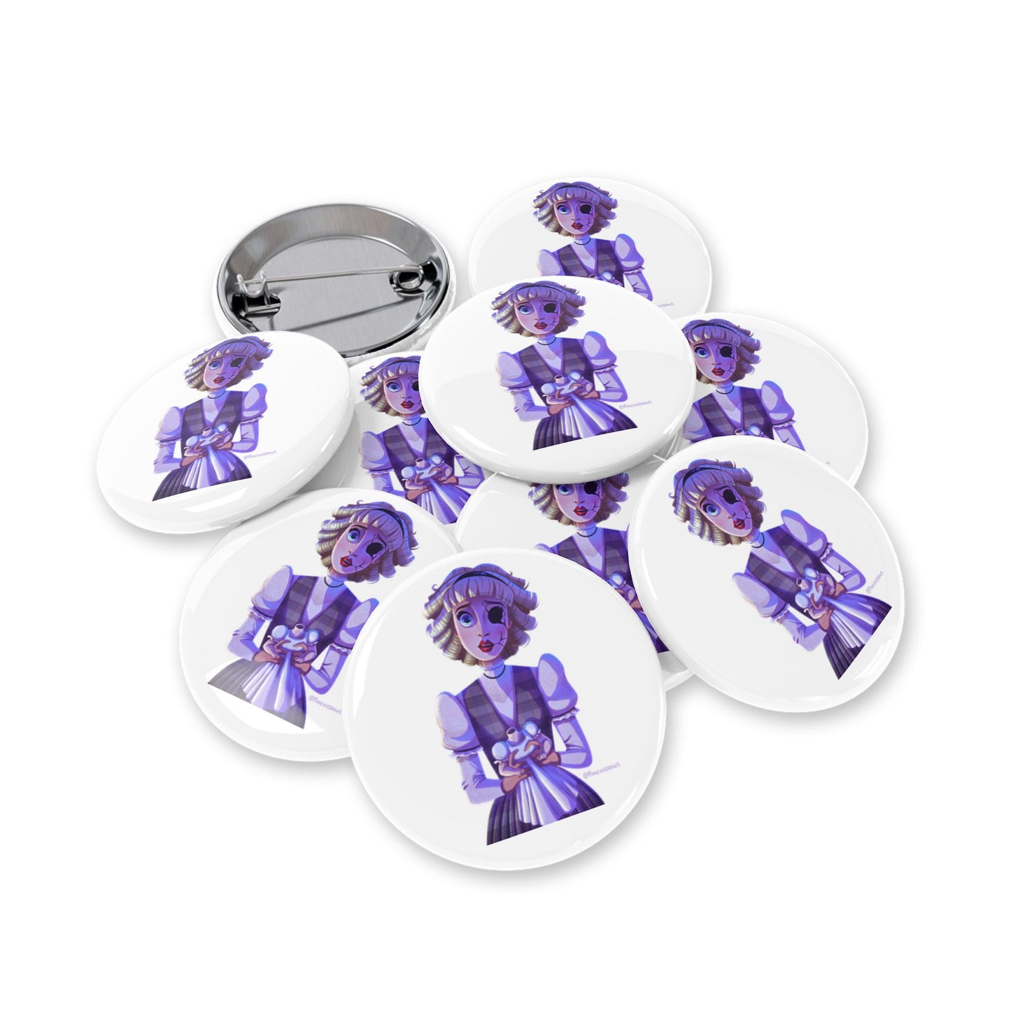 RIDE THE CYCLONE, Jane Doe Button Pin - Cute Retro Design for Jackets & Bags