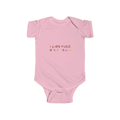 RIDE THE CYCLONE, I CAN PUKE A RAINBOW, Infant Fine Jersey Bodysuit
