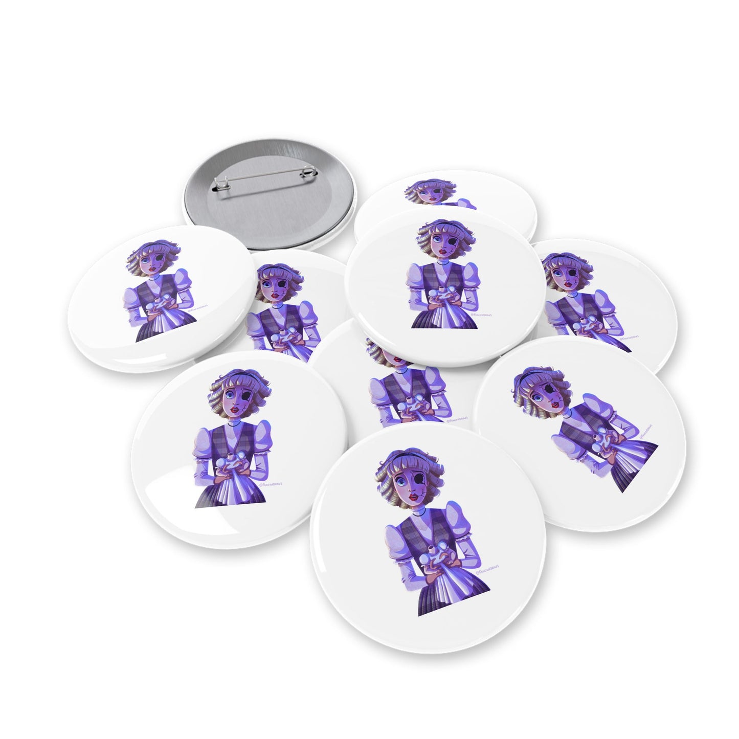 RIDE THE CYCLONE, Jane Doe Button Pin - Cute Retro Design for Jackets & Bags