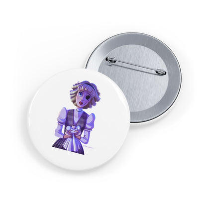 RIDE THE CYCLONE, Jane Doe Button Pin - Cute Retro Design for Jackets & Bags