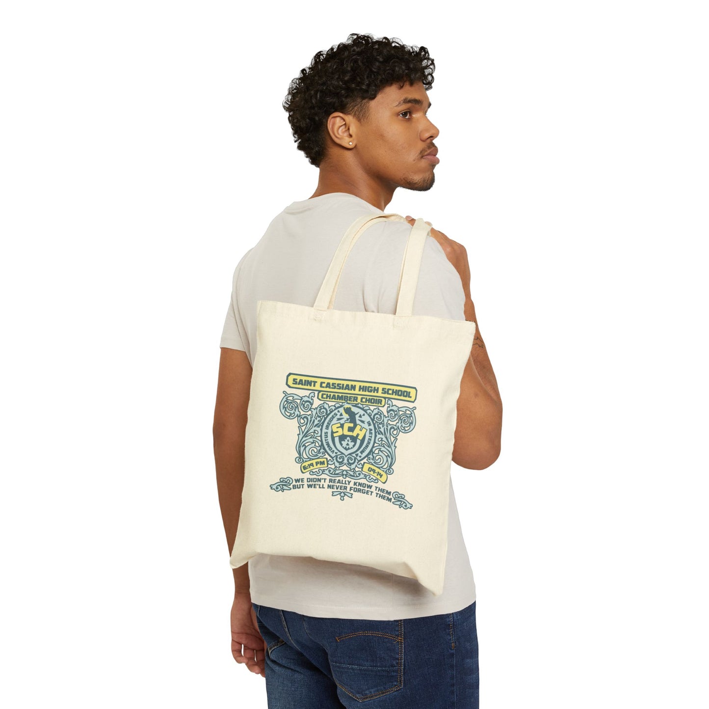 RIDE THE CYCLONE, SAINT CASSIAN, Cotton Canvas Tote Bag