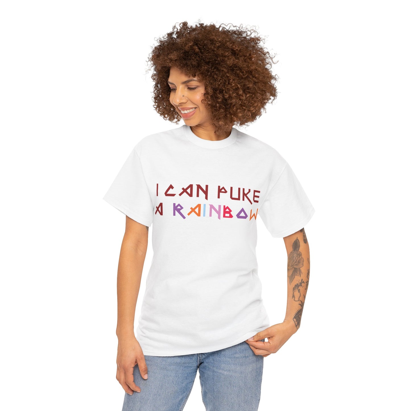 RIDE THE CYCLONE, I CAN PUKE A RAINBOW, Unisex Heavy Cotton Tee