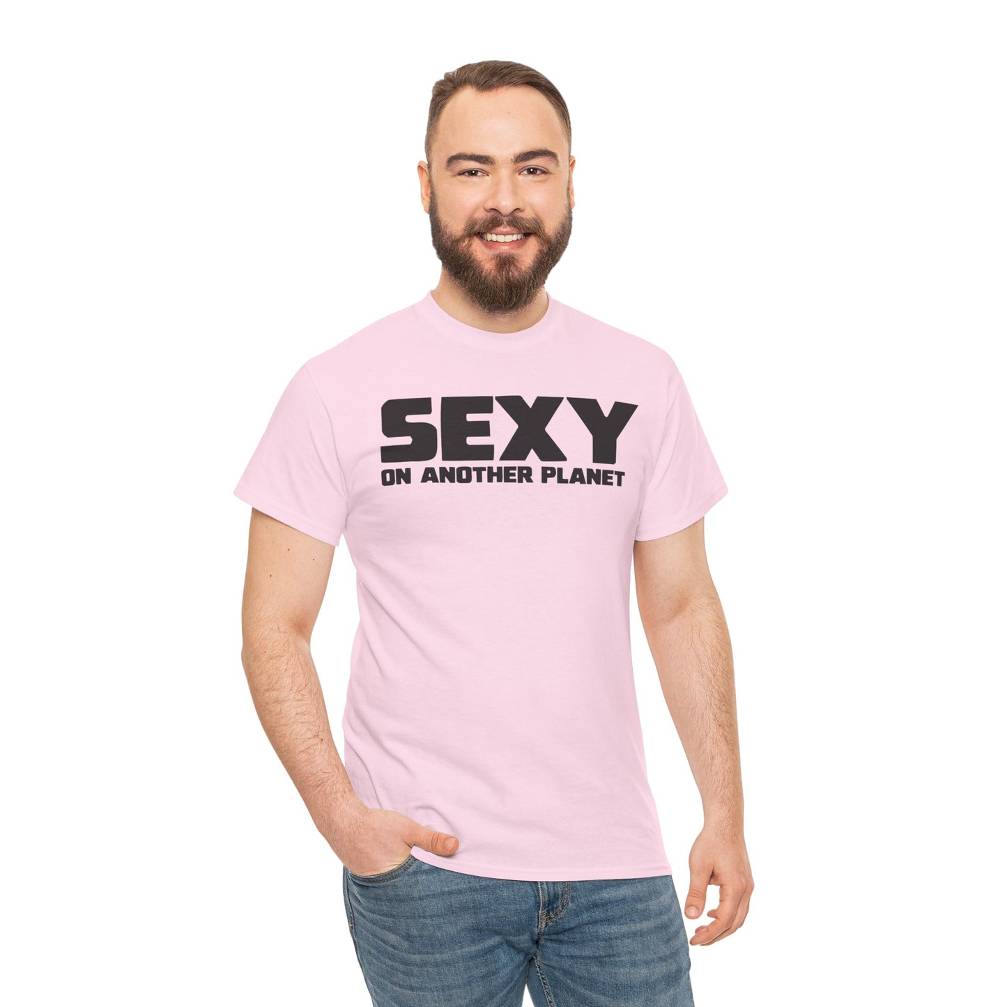 RIDE THE CYCLONE, SEXY ON ANOTHER PLANET, BLACK LETTERS, Unisex Heavy Cotton Tee