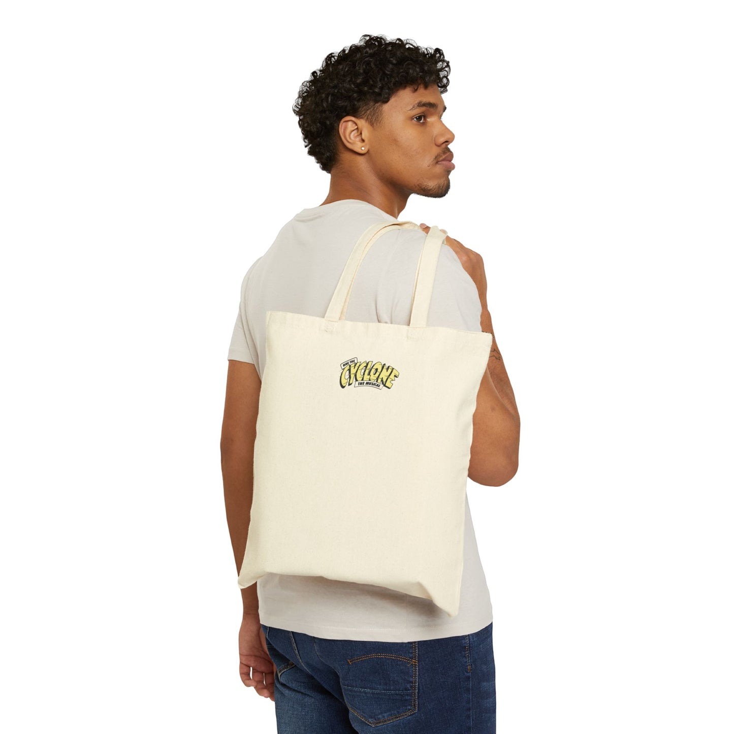 RIDE THE CYCLONE, SAINT CASSIAN, Cotton Canvas Tote Bag